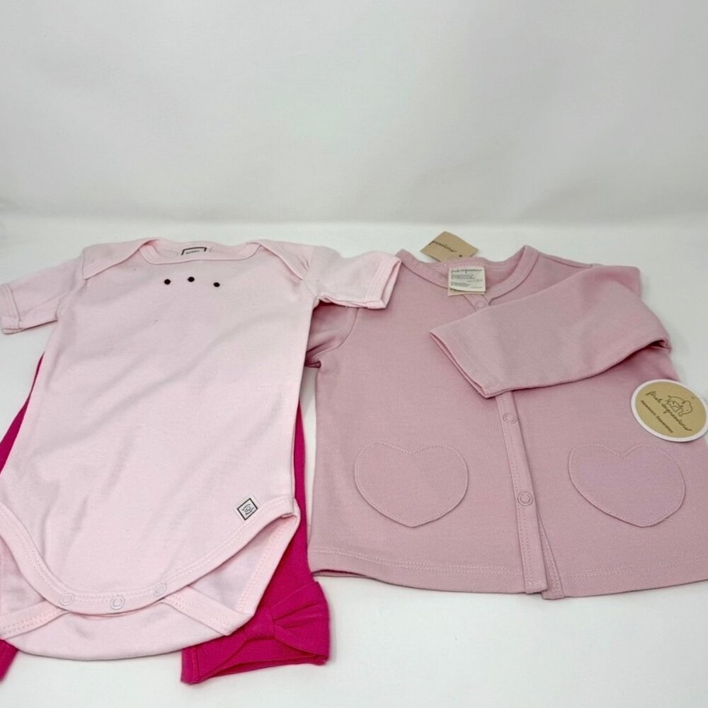 Baby Girl 3-Piece Outfit Bundle | First Impressions & Swaddle Designs
